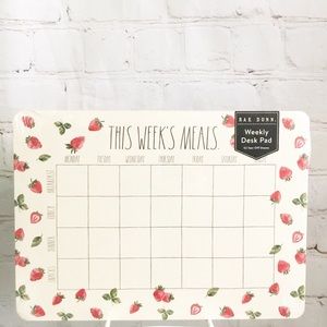 🚨FLASH SALE🚨Rae Dunn Weekly Meal Planner desk pad